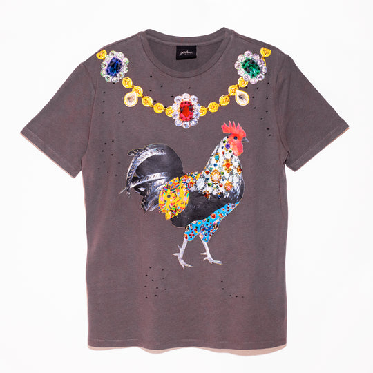 TEE GRIS JEWELS EL GALLO