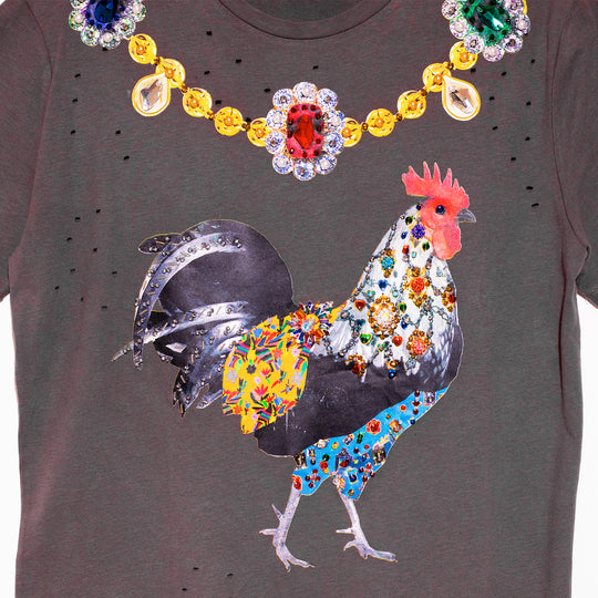 TEE GRIS JEWELS EL GALLO