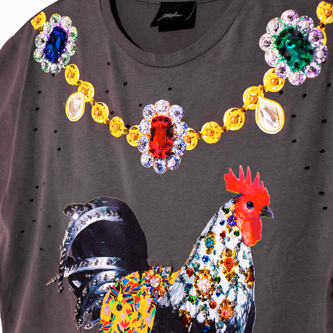 TEE GRIS JEWELS EL GALLO