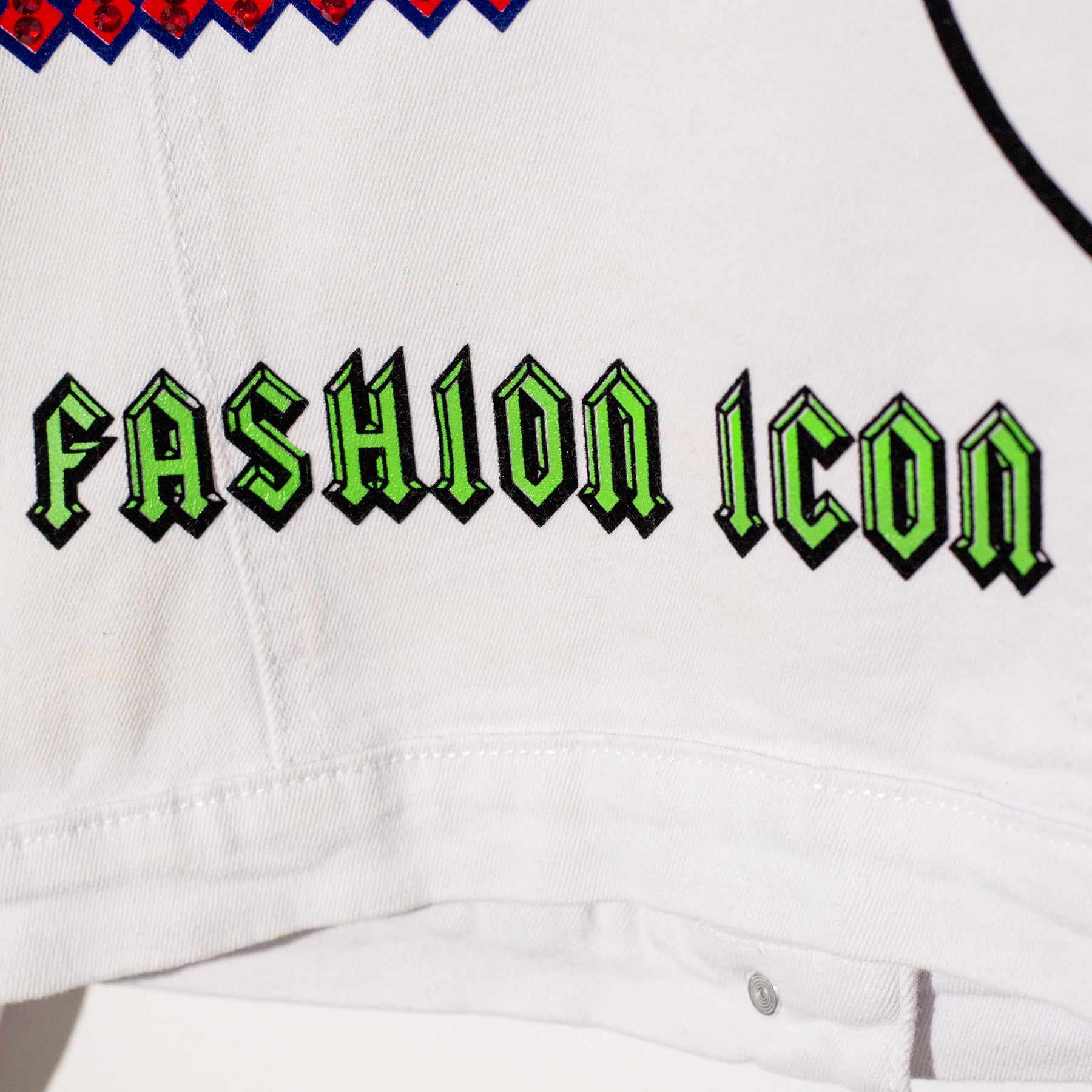 White denim jacket kids rock
