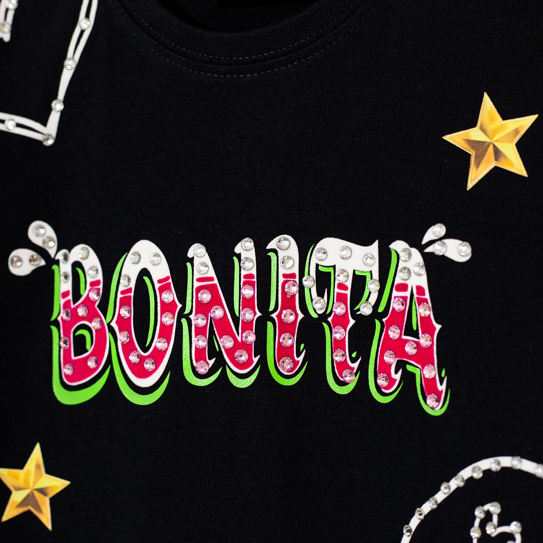 T shirt negra bonita kids