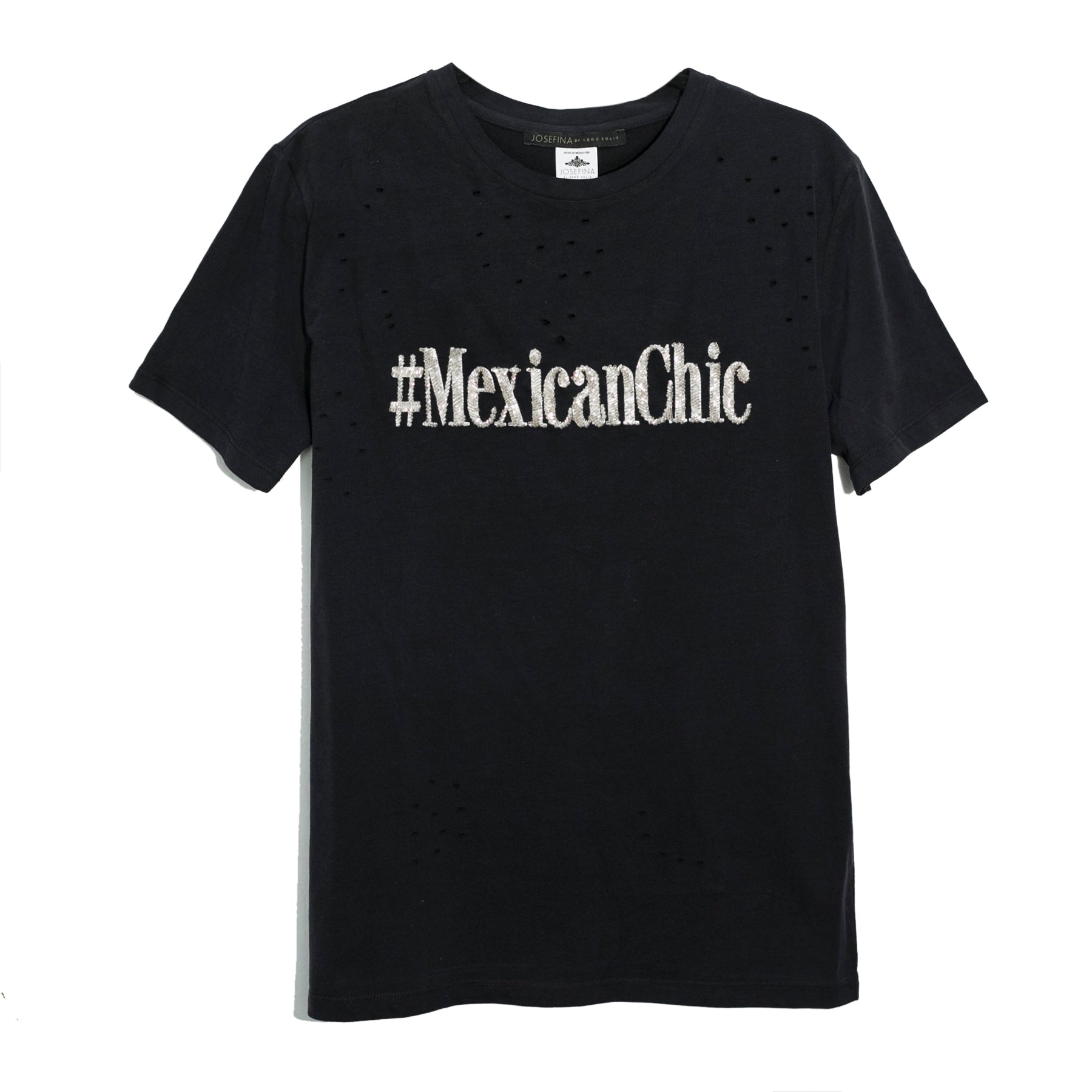 Ripped Tee Mexican Chic Negra