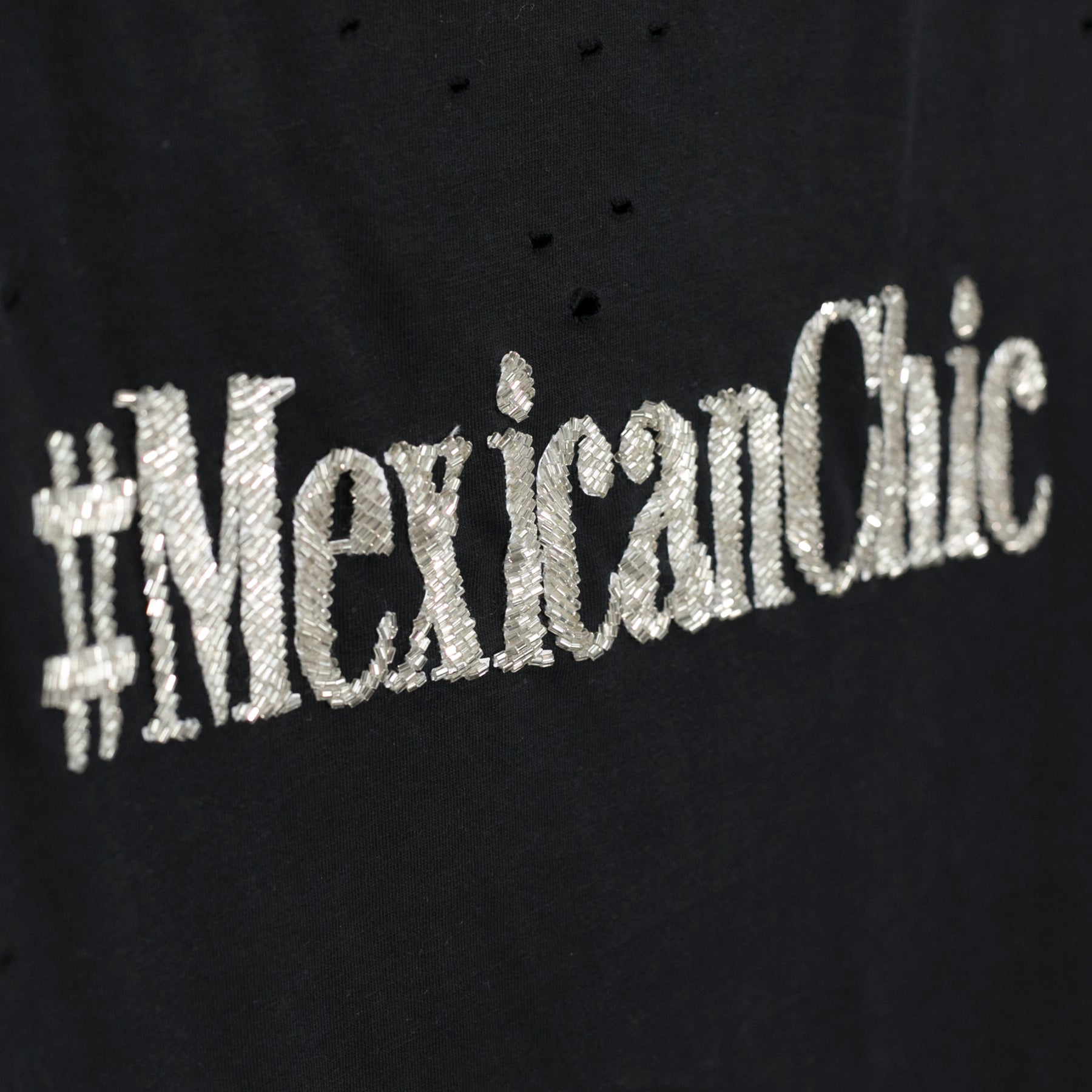 Ripped Tee Mexican Chic Negra