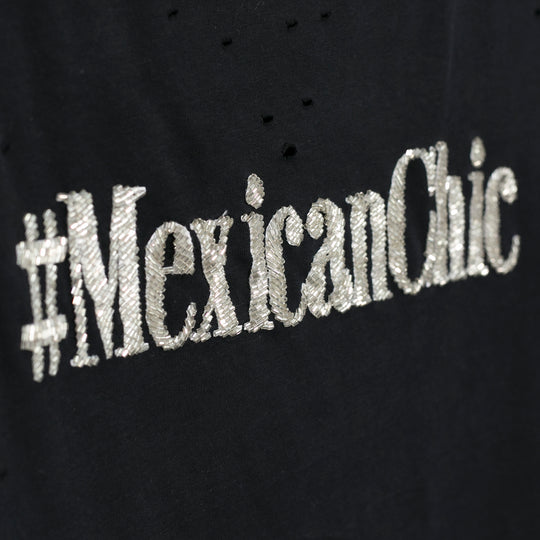 Ripped Tee Mexican Chic Negra