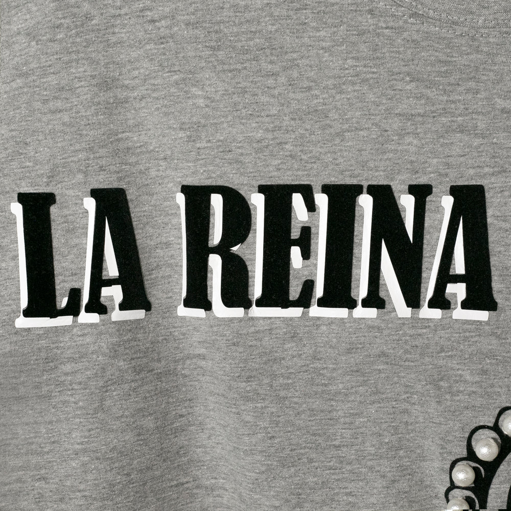Crop top gris "la reina"