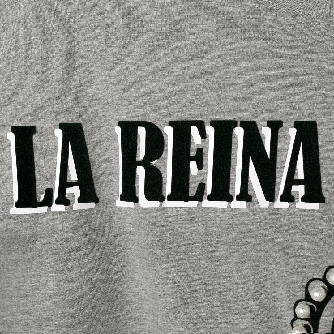 Crop top gris "la reina"