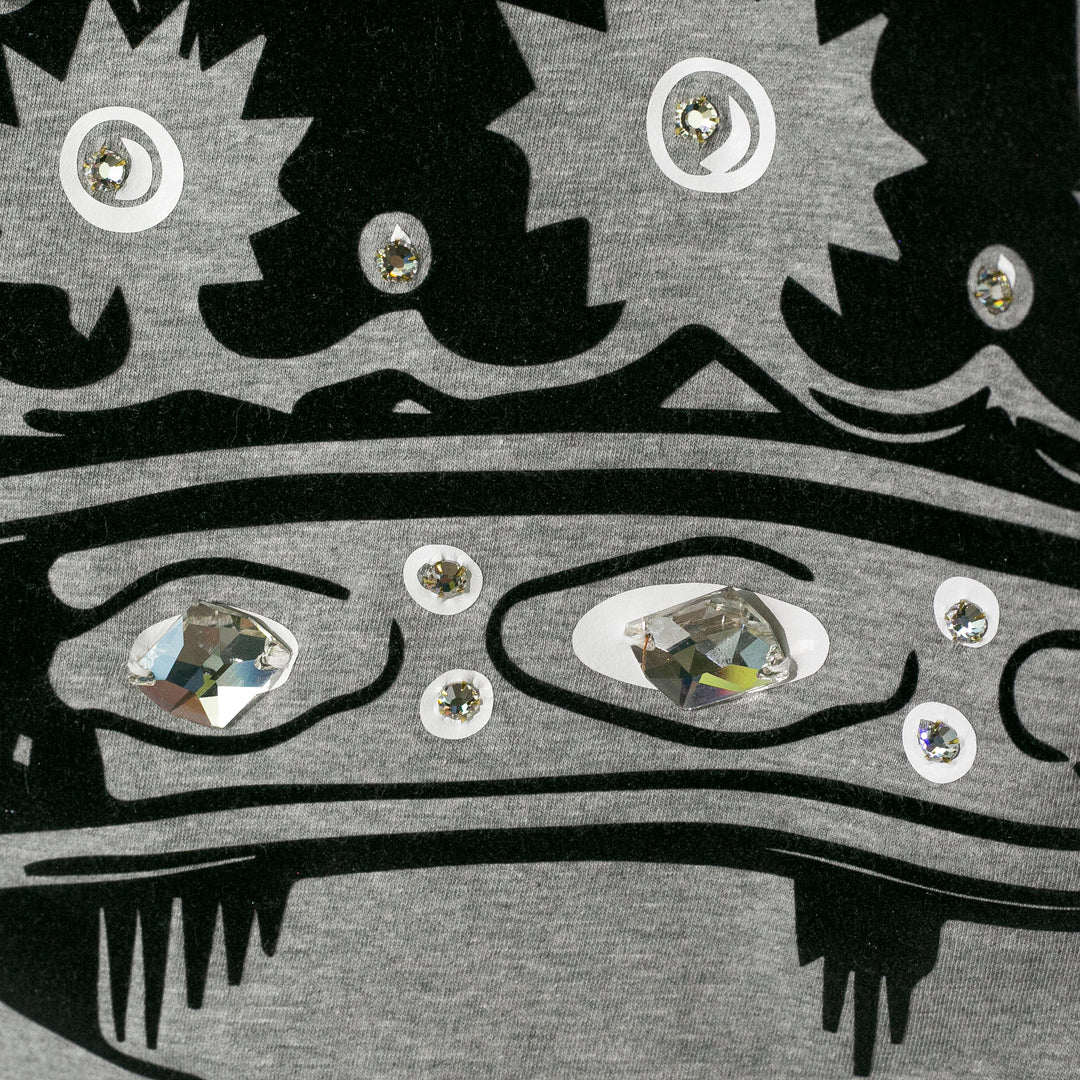 Crop top gris "la reina"