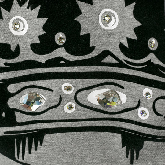 Crop top gris "la reina"