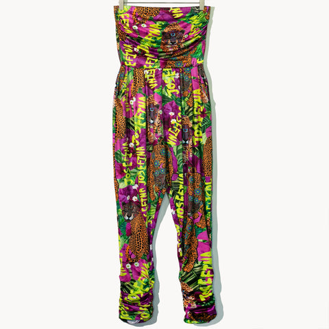 Jumpsuit drapeado jaguar tropical