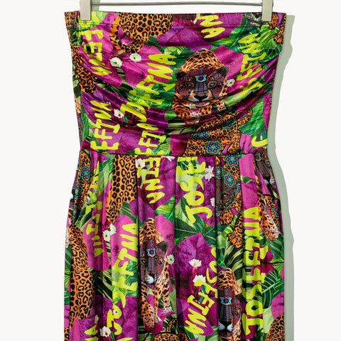Jumpsuit drapeado jaguar tropical