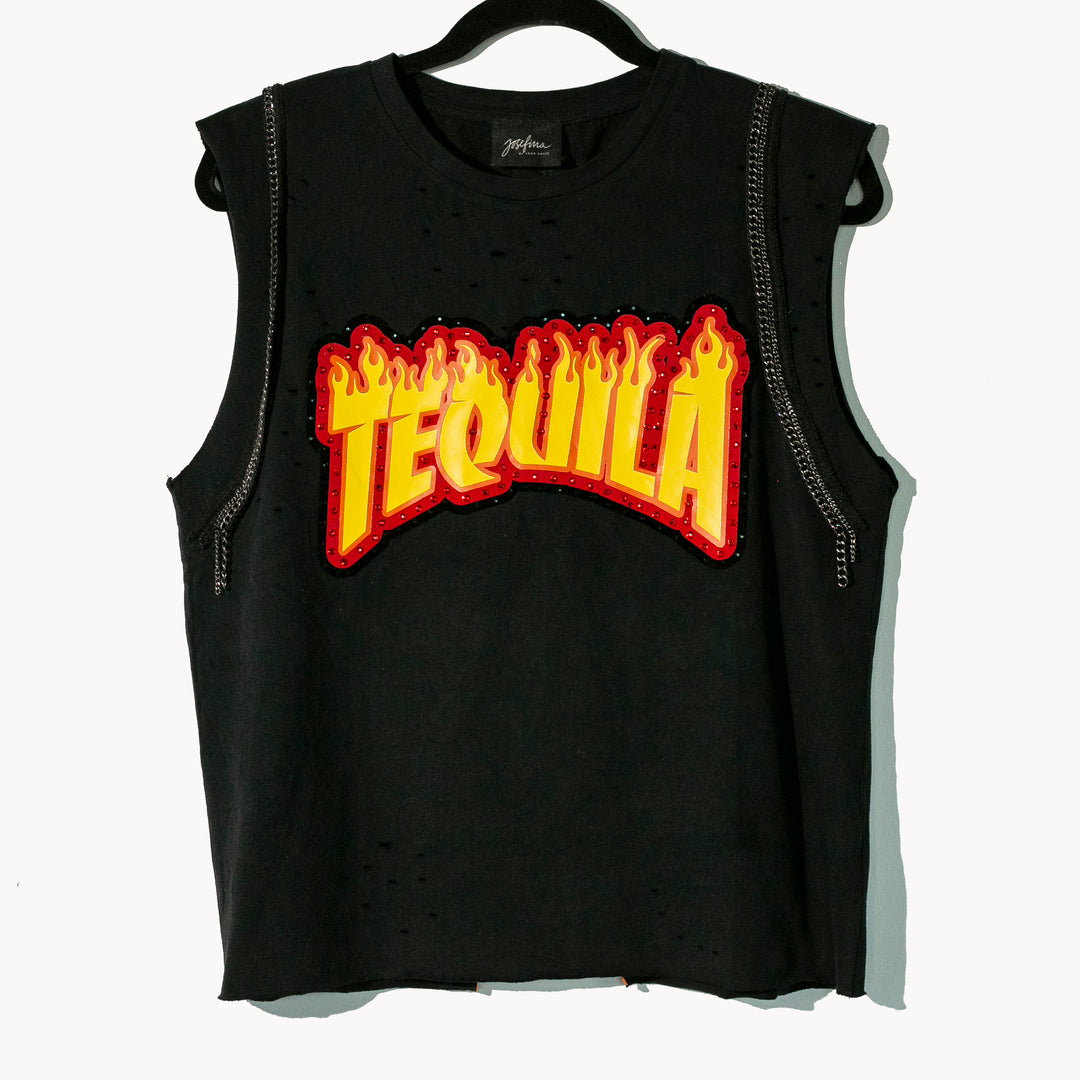 Rock tee Tequila con cadenas