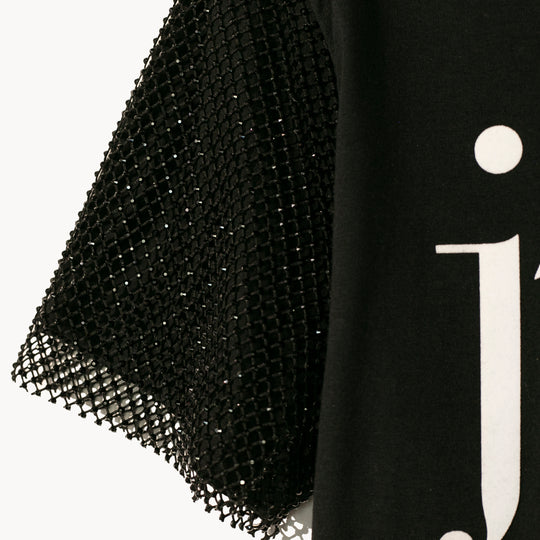 TSHIRT NEGRA J´ADORE TACOS CON CRISTALES