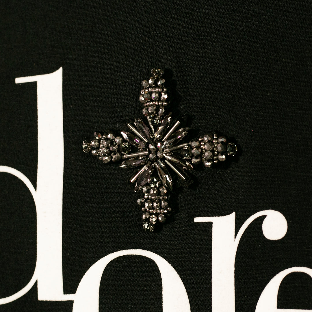TSHIRT NEGRA J´ADORE TACOS CON CRISTALES