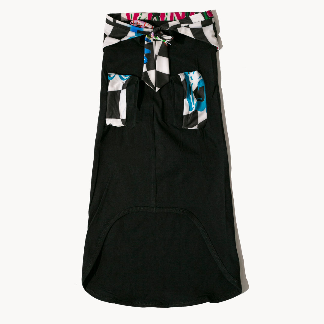 TSHIRT NEGRA MEXICAN KITSCH CON BANDANA