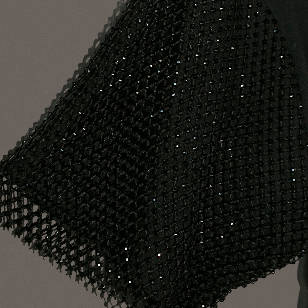 Tee negra me cuelgo hasta el molcajete manga de cristal