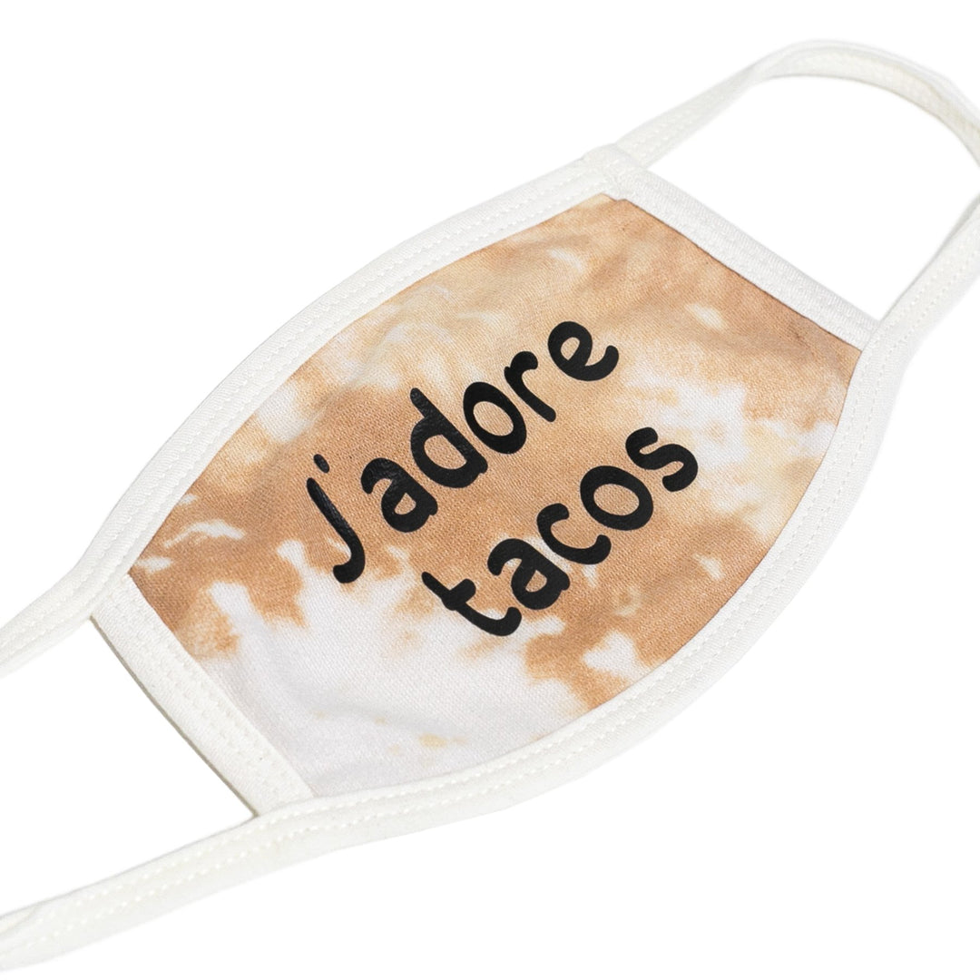 Cubrebocas tie dye J´adore Tacos