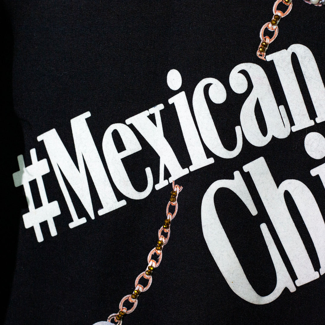 Sweatshirt #MexicanChic jewels con plumas