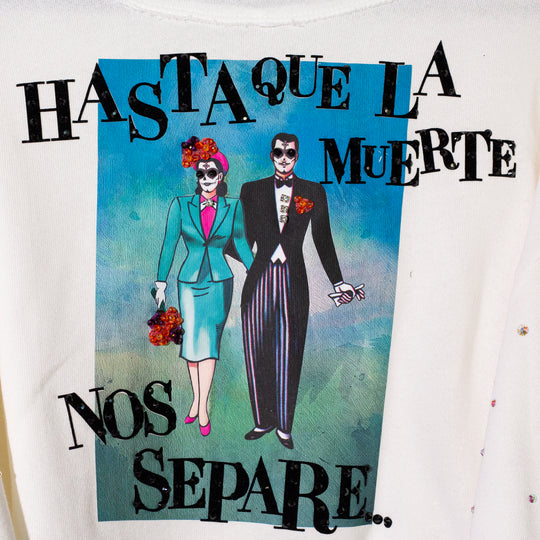 Blusa blanca hasta que la muerte nos separe