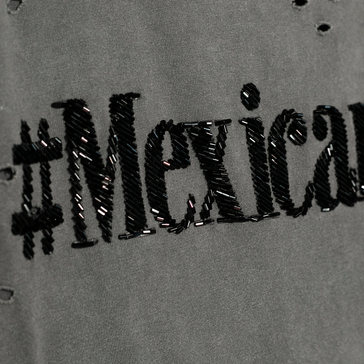 Ripped tee gris #MexicanChic