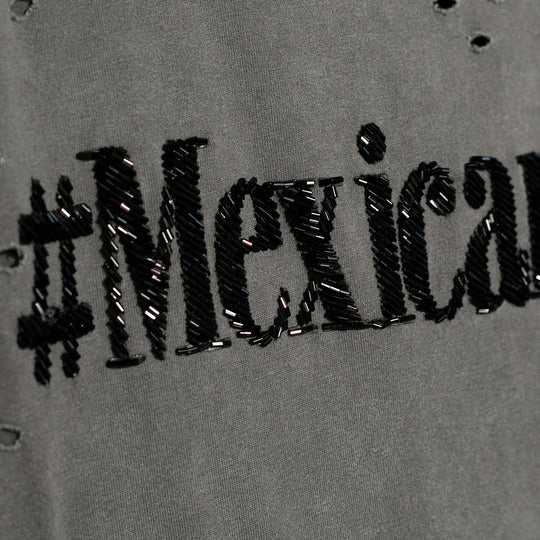 Ripped tee gris #MexicanChic