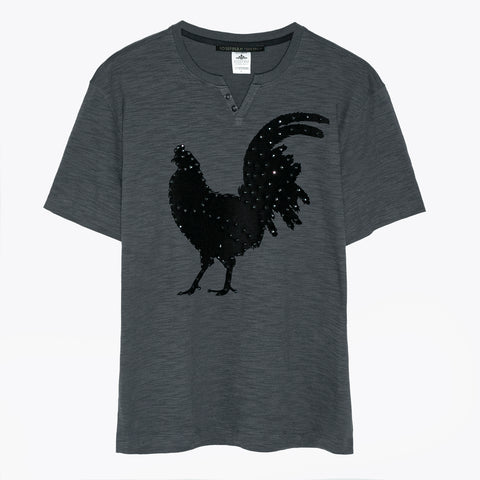 Tee con botones Gallo velvet