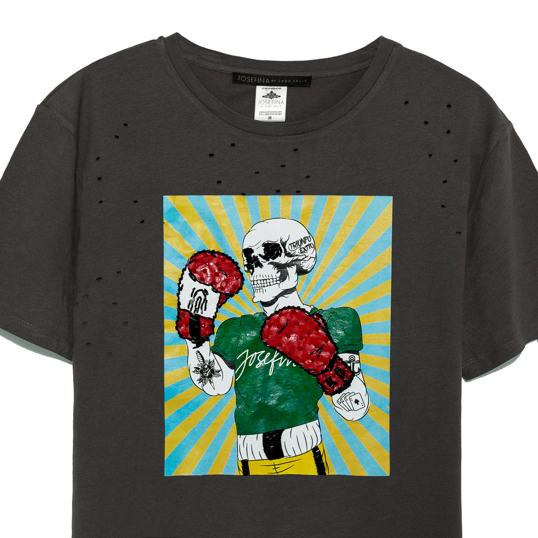 Ripped tee gris Box