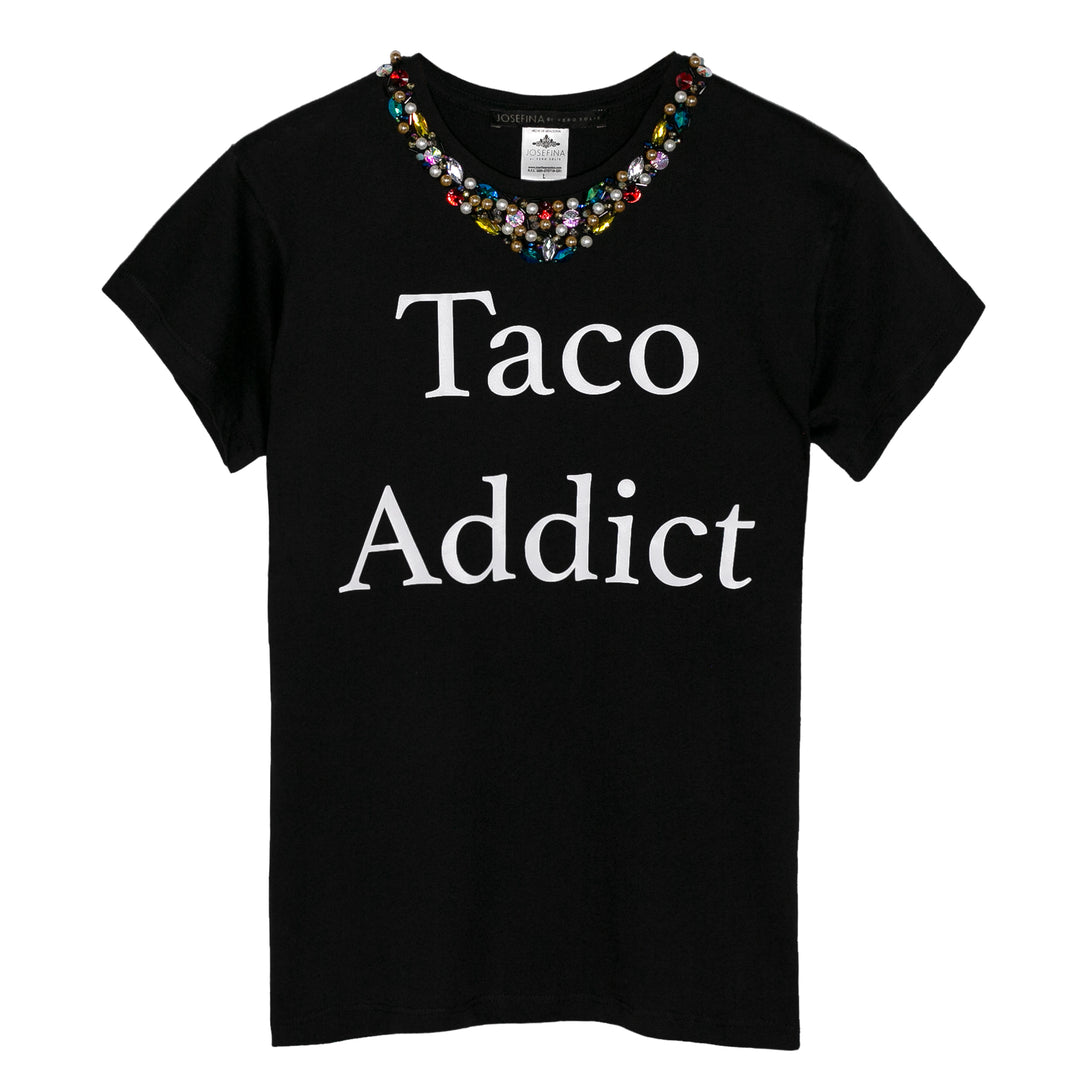 Tee negra "Taco addict"