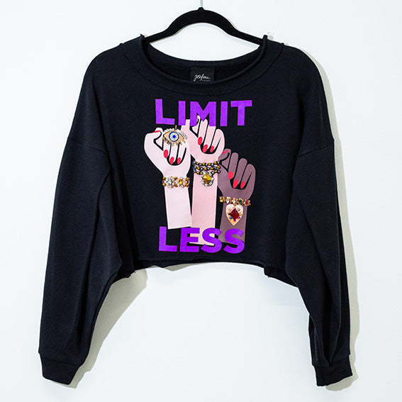 Sweatshirt negra girl power
