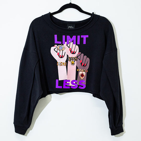 Sweatshirt negra girl power