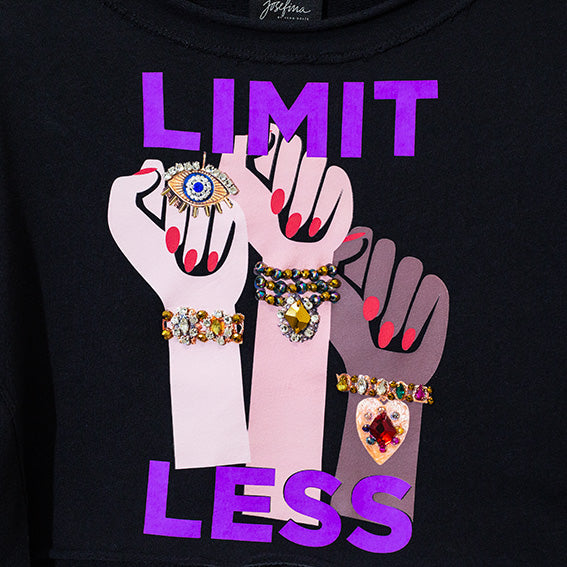 Sweatshirt negra girl power