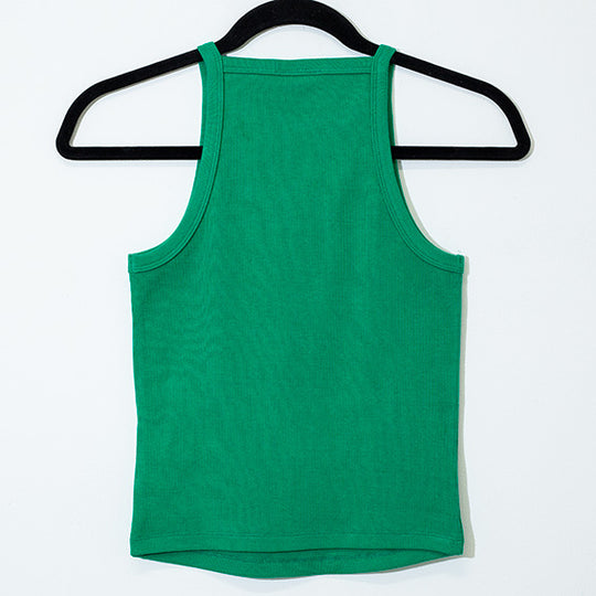 Tank top verde frida bordada