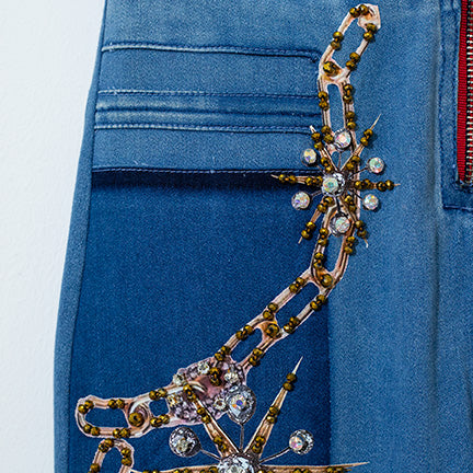 Jumpsuit denim jewels