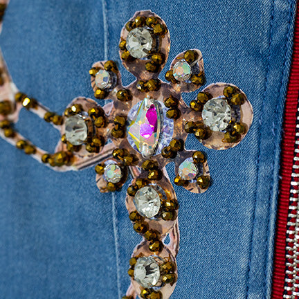Jumpsuit denim jewels