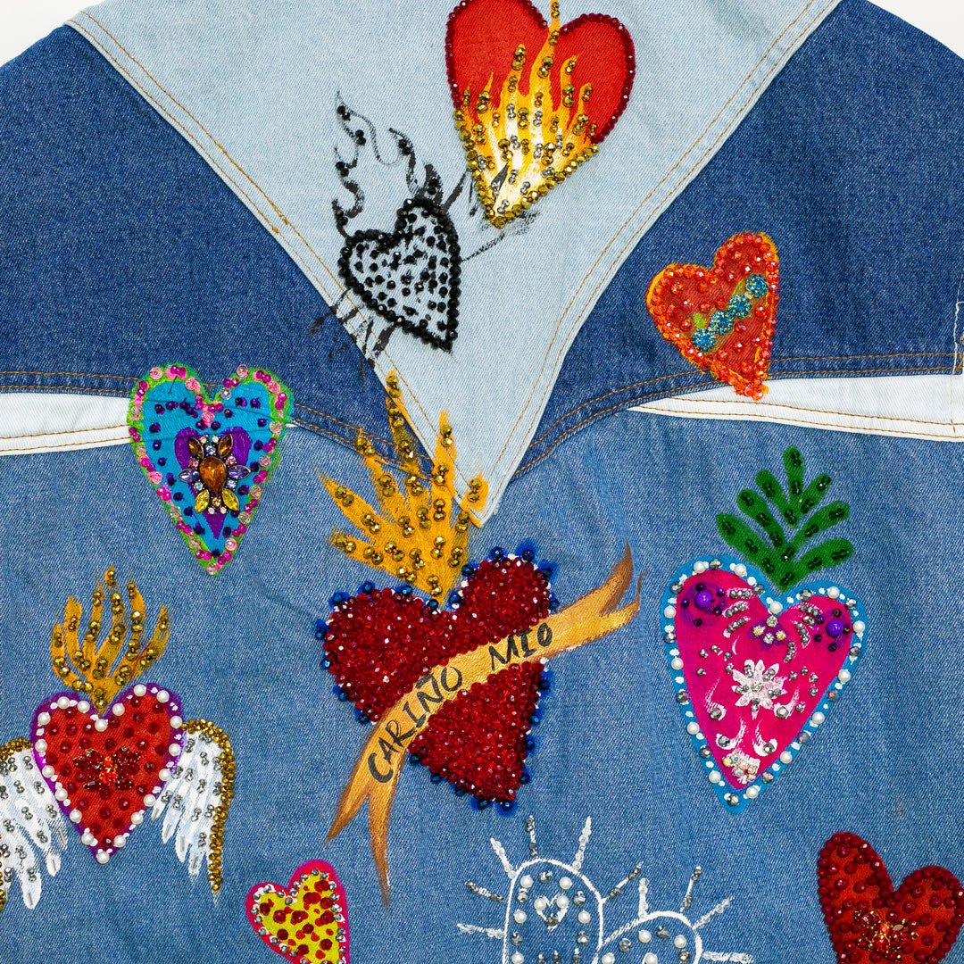 Denim vest Sagrados Corazones Te doy mi Corazón