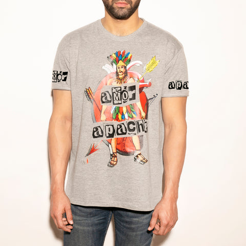T shirt gris Amor Apache