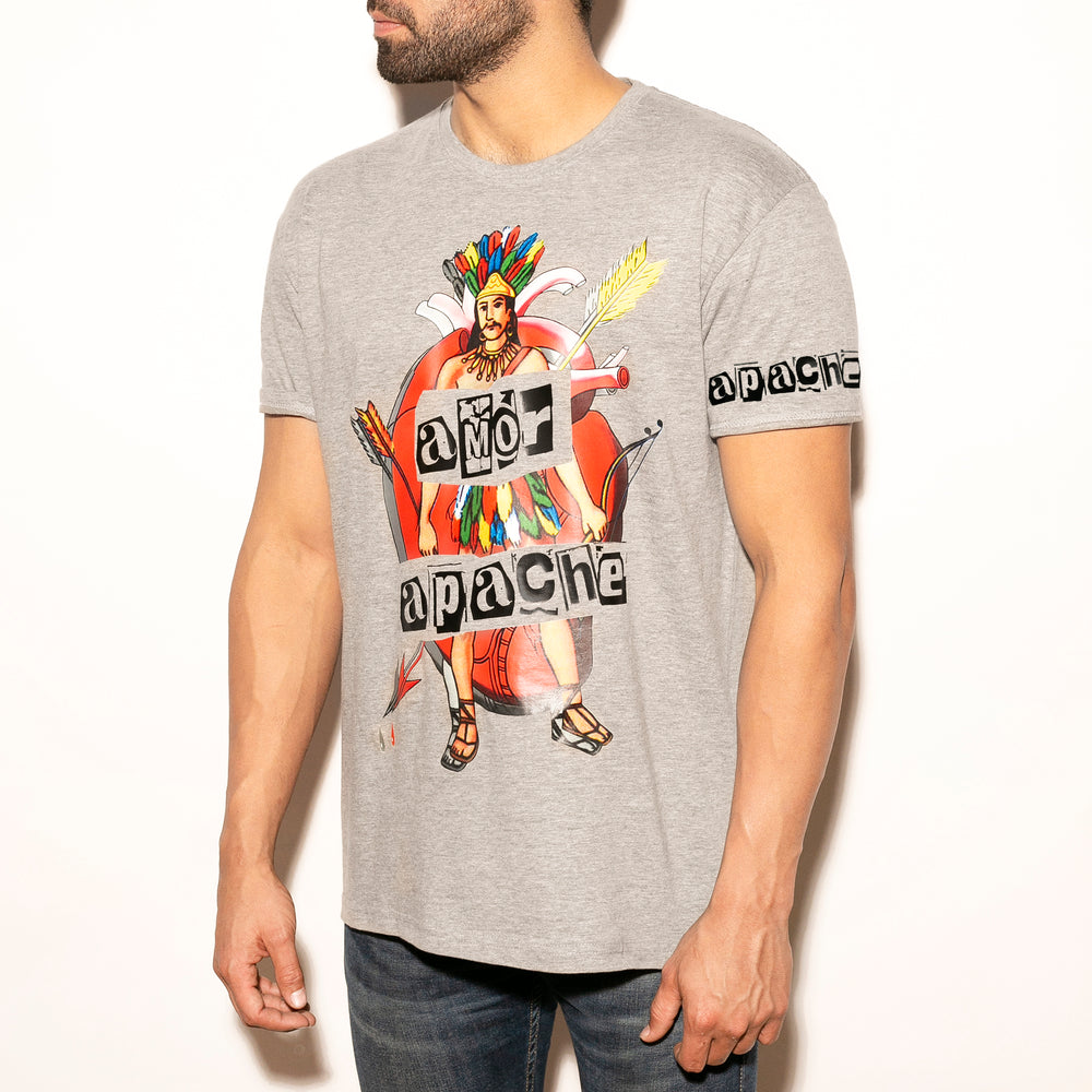 T shirt gris Amor Apache