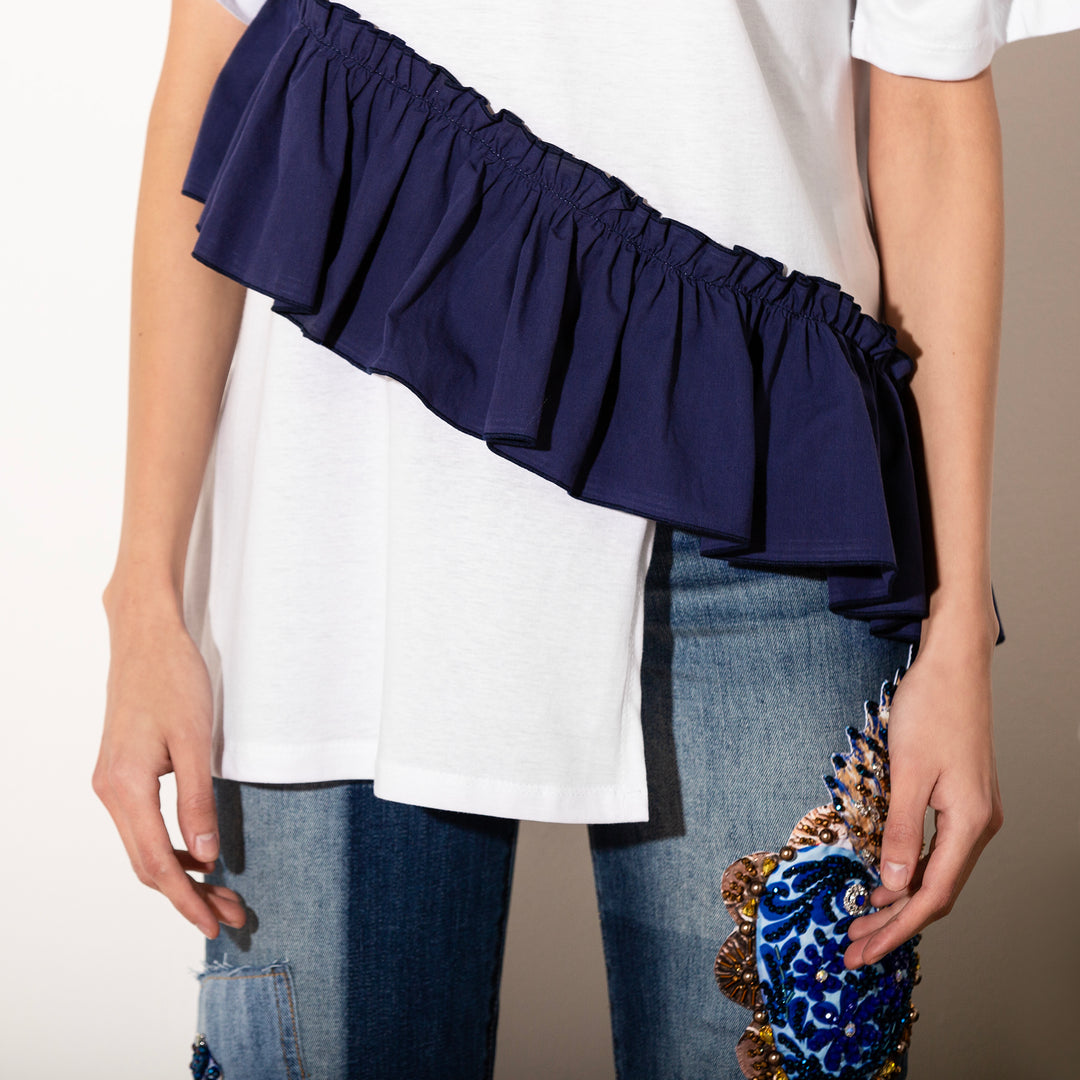 Oversized tee sagrado corazón con olan