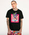 T SHIRT NEGRA “JOSEFINA ÉXITOS” CON FLORES
