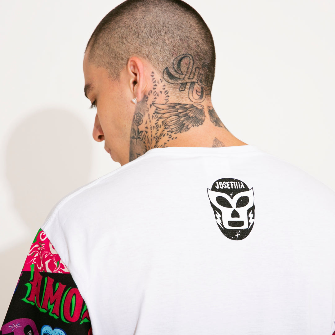 T-SHIRT BLANCA PORTADAS DE DISCOS “CORAZÓN”