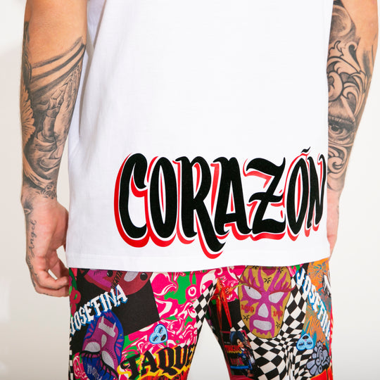T-SHIRT BLANCA PORTADAS DE DISCOS “CORAZÓN”