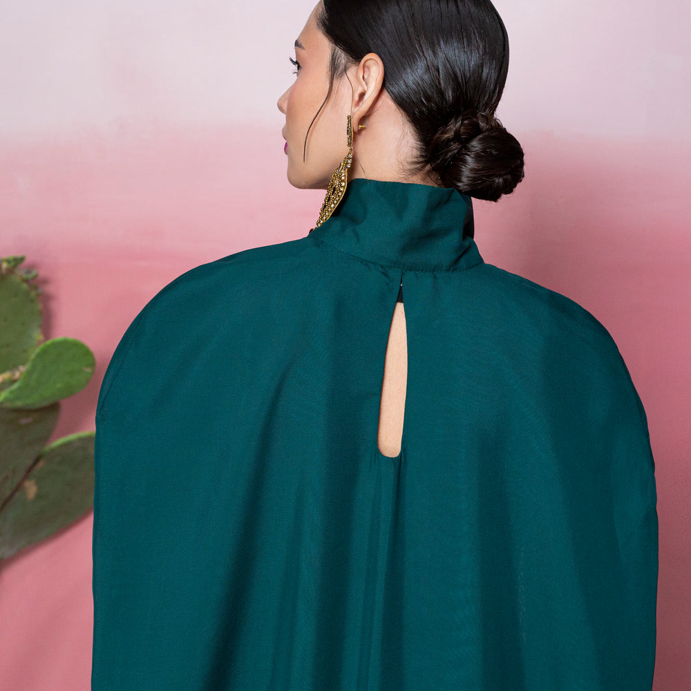 Capa de chiffon verde