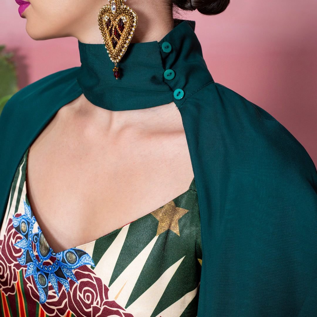 Capa de chiffon verde