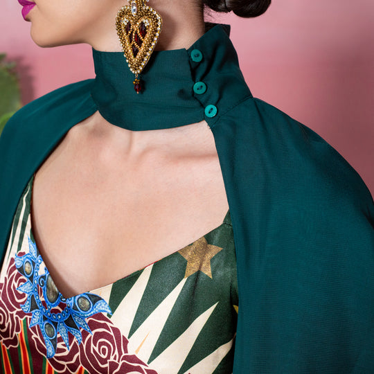Capa de chiffon verde