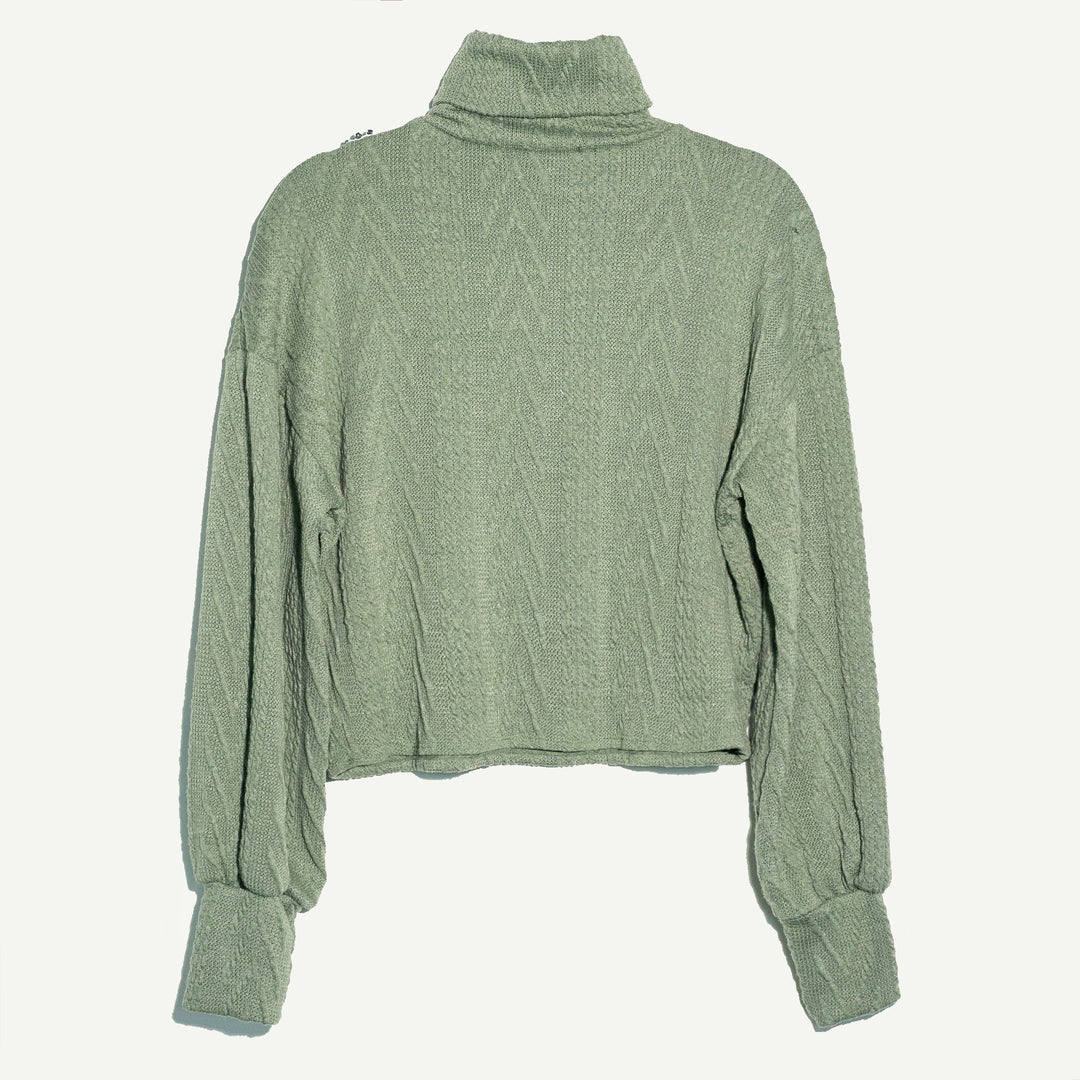 Blusa sage cuello alto Sagrado corazón