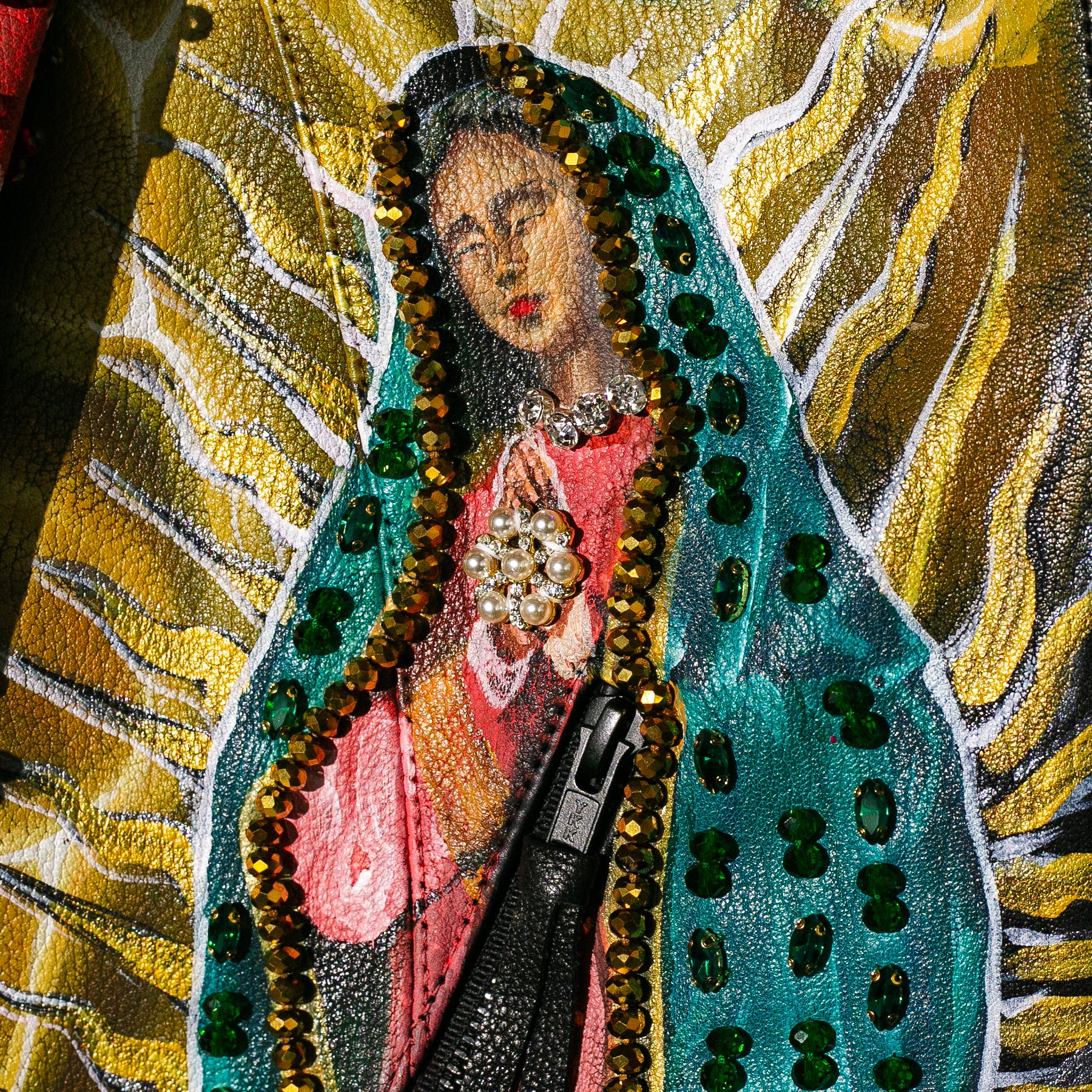 Biker jacket virgen de guadalupe