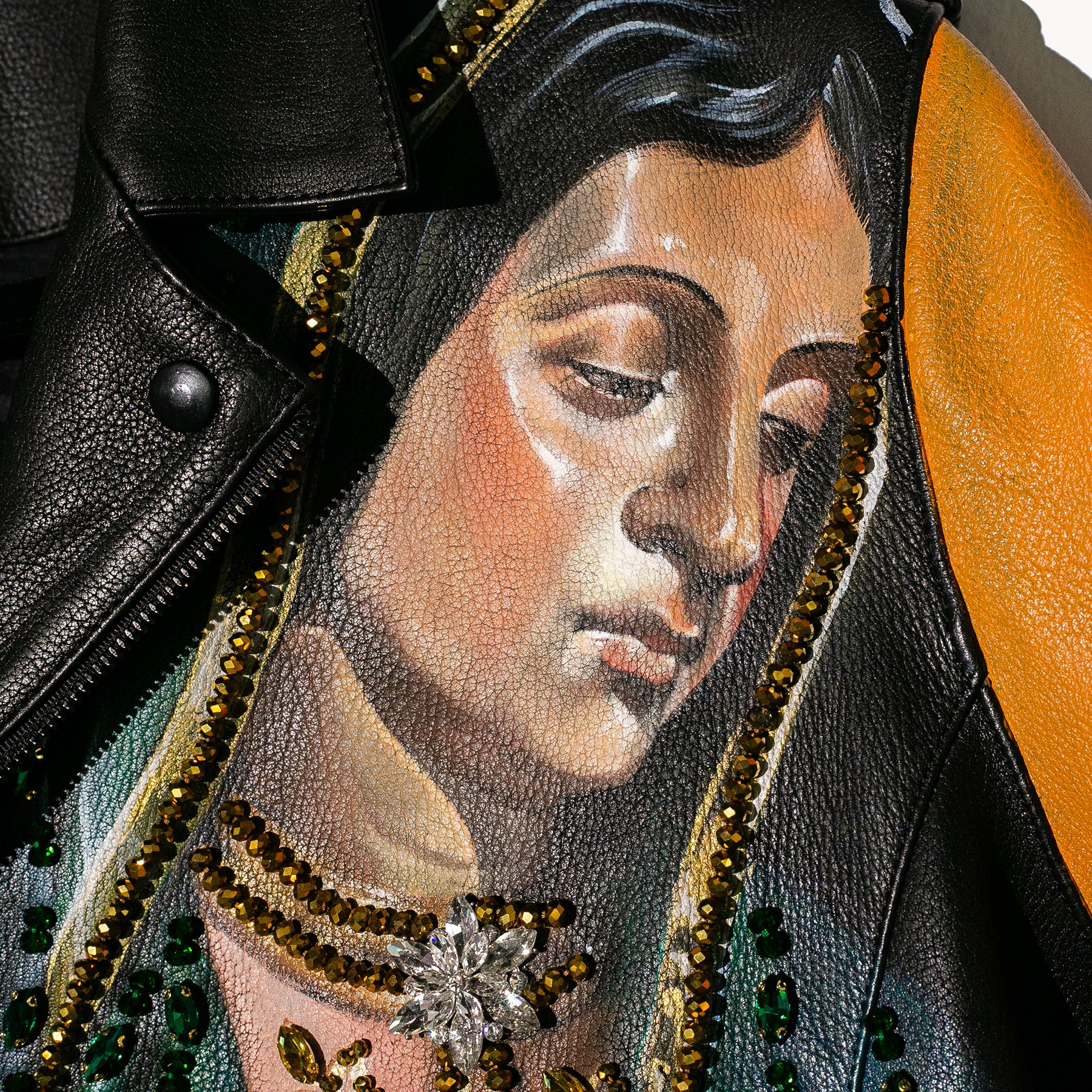 Biker jacket virgen de guadalupe