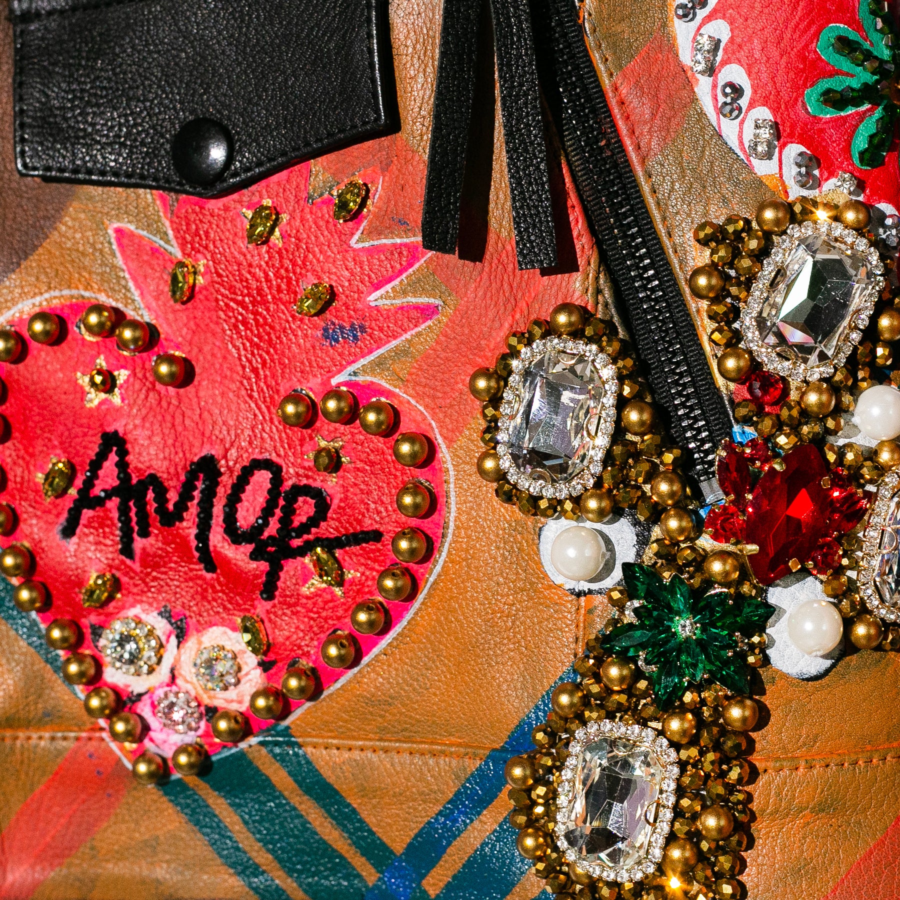 Biker jacket virgen de guadalupe