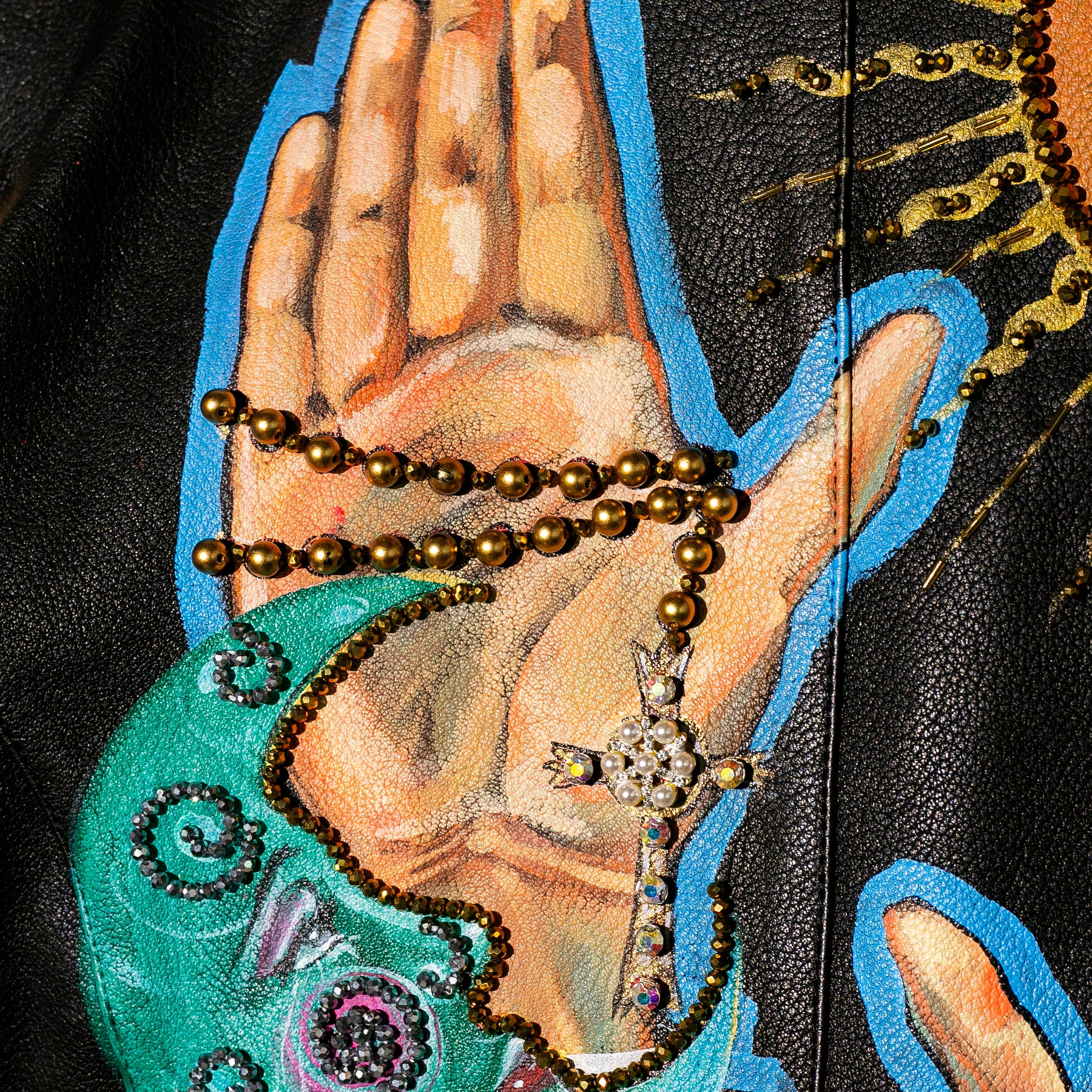 Biker jacket virgen de guadalupe