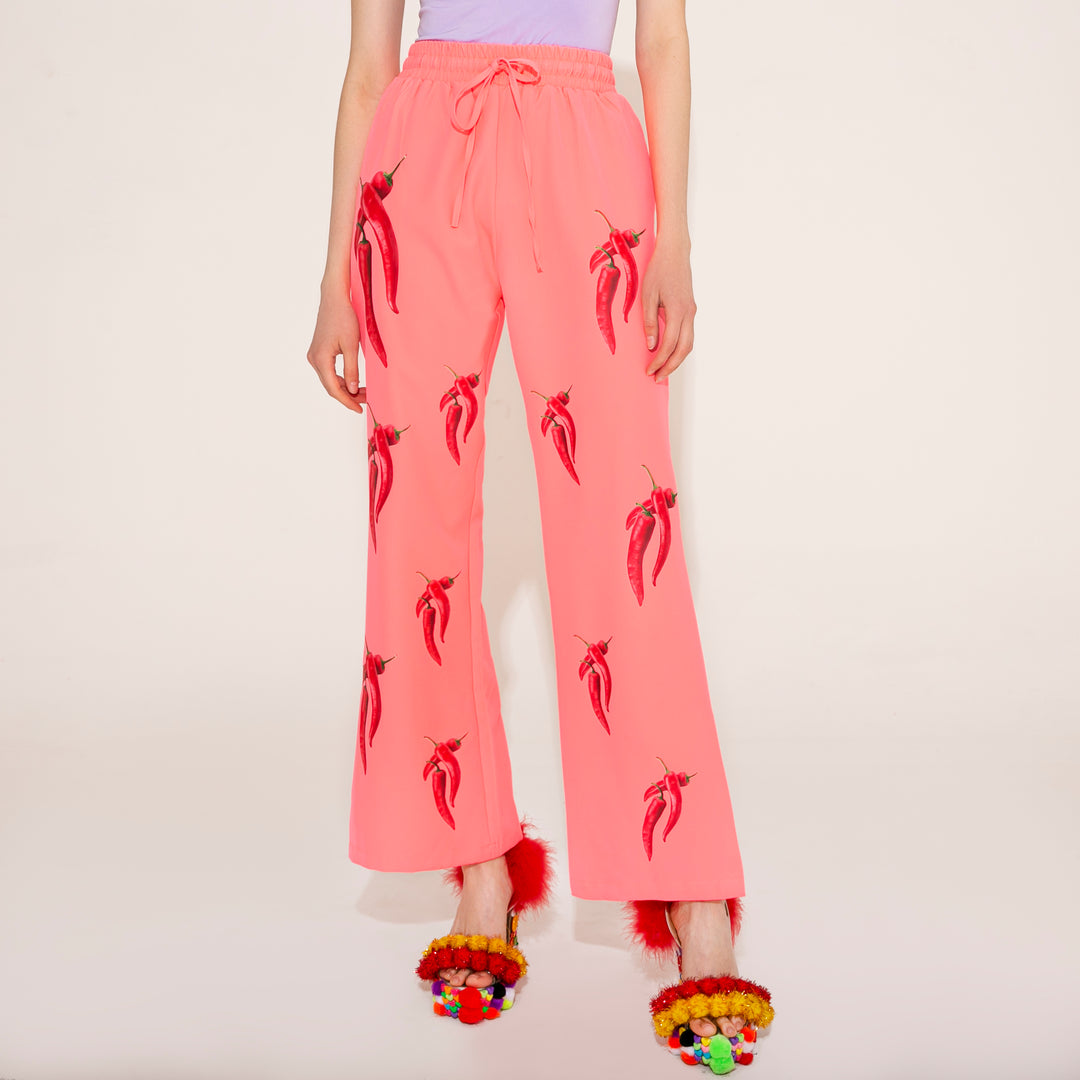 PANTALÓN ROSA NEÓN CON CHILES