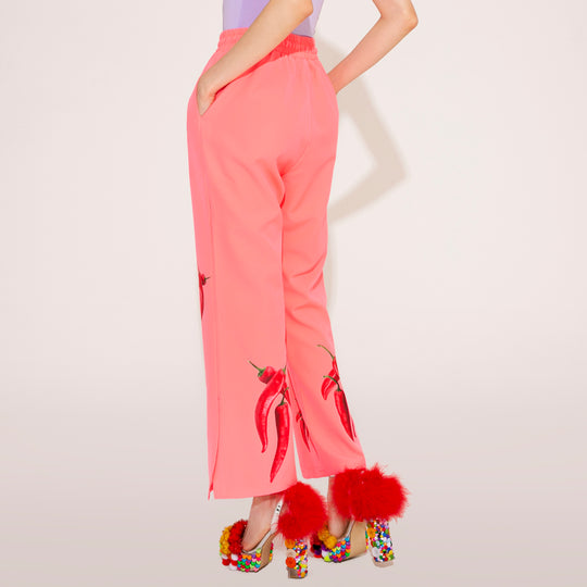PANTALÓN ROSA NEÓN CON CHILES